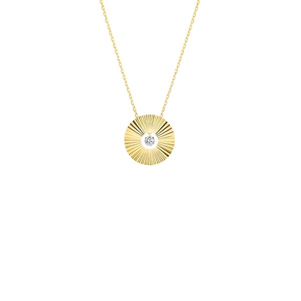 Collier La Brune & La Blonde 360° Trio Diamants 0.40 carat or jaune