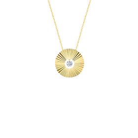 Collier La Brune & La Blonde Pleine Lune Or Jaune Diamant 0.15ct