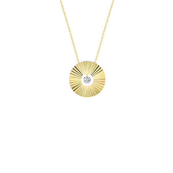 Collier La Brune & La Blonde 360° Trio Diamants 0.40 carat or jaune