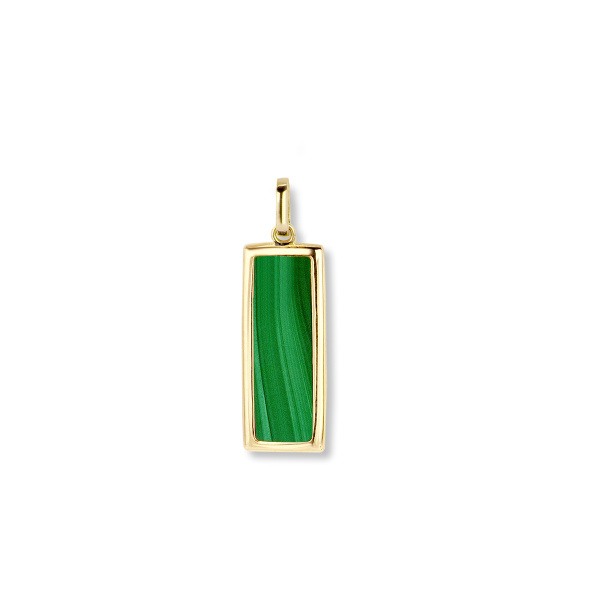 Pendentif One More Pendentif Pantelleria malachite Or Jaune