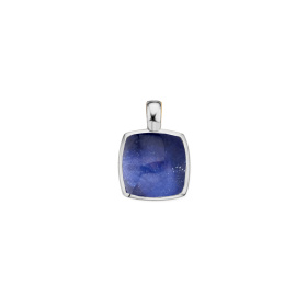 Pendentif One More Pendentif Pantelleria avec quartz sodalite Or Blanc