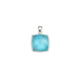 Pendentif One More  Pantelleria sertie avec quartz+amazonite Or Jaune