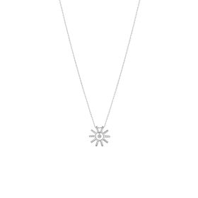 Collier La Brune & La Blonde Mini Soleil Or Blanc Diamant 0.07ct