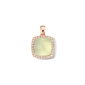 Pendentif One More Pendentif Pantelleria préhnite nacre et Diamants Or Rose