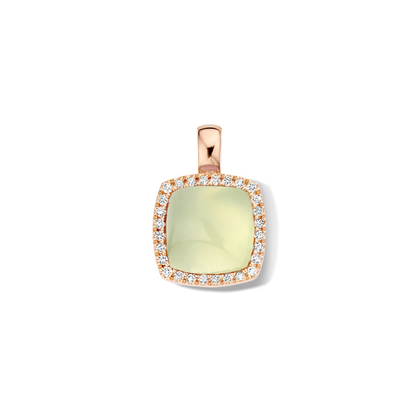 Pendentif One More Pendentif Pantelleria préhnite nacre et Diamants Or Rose