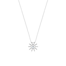 Collier La Brune & La Blonde Plein Soleil Or Blanc Diamant 0.15ct