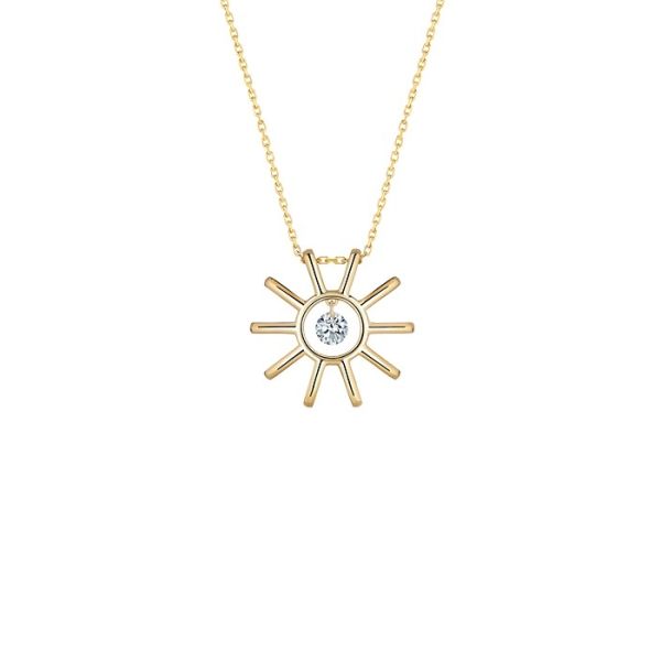 Collier La Brune & La Blonde 360° Trio Diamants 0.40 carat or jaune