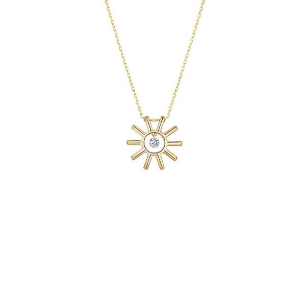 Collier La Brune & La Blonde 360° Trio Diamants 0.40 carat or jaune