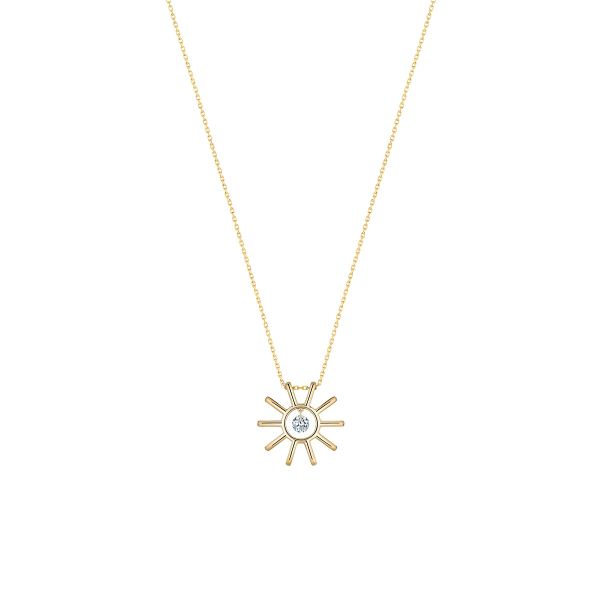 Collier La Brune & La Blonde 360° Trio Diamants 0.40 carat or jaune