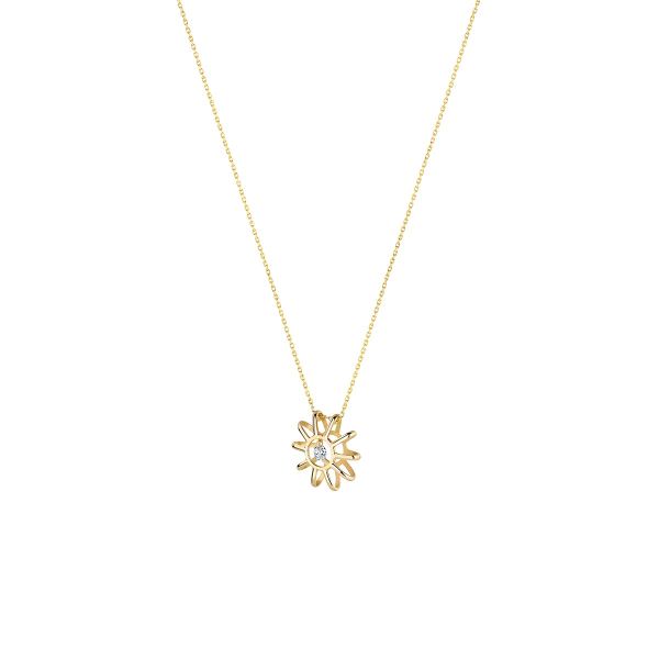 Collier La Brune & La Blonde 360° Trio Diamants 0.40 carat or jaune