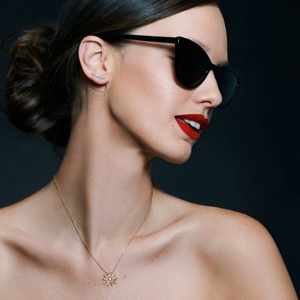 Collier La Brune & La Blonde 360° Trio Diamants 0.40 carat or jaune