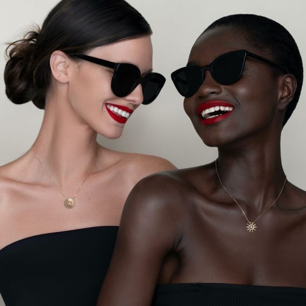 Collier La Brune & La Blonde 360° Trio Diamants 0.40 carat or jaune