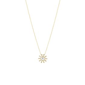 Collier La Brune & La Blonde Mini Soleil Or Jaune Diamant 0.07ct