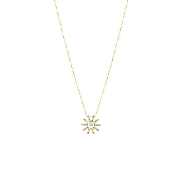Collier La Brune & La Blonde 360° Trio Diamants 0.40 carat or jaune