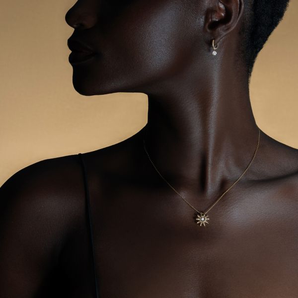 Collier La Brune & La Blonde 360° Trio Diamants 0.40 carat or jaune