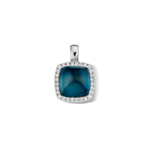 Pendentif One More Pendentif Pantelleria avec topaze LB nacre et Diamants Or Blanc