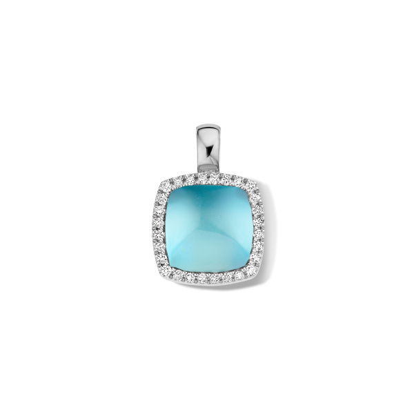 Pendentif One More Pendentif Pantelleria avec topaze SWB nacre et Diamants Or Blanc