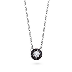 Collier One More  Salina Diamants blancs et noirs Or Blanc