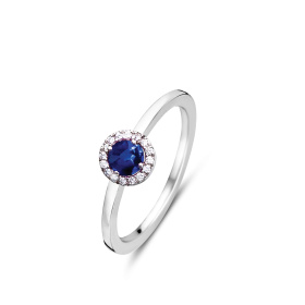 Bague One More  Salina saphir bleu et Diamants Or Blanc