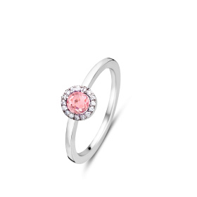 Bague One More  Salina saphir rose et Diamants Or Blanc
