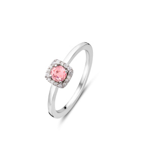 Bague One More  Salina saphir rose et Diamants Or Blanc