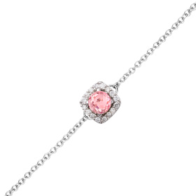 Bracelet One More  Salina saphir rose et Diamants Or Blanc