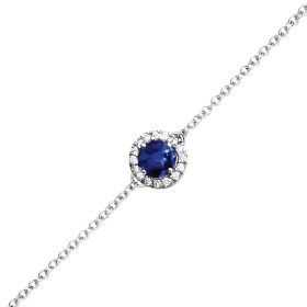 Bracelet One More  Salina saphir bleu et Diamants Or Blanc