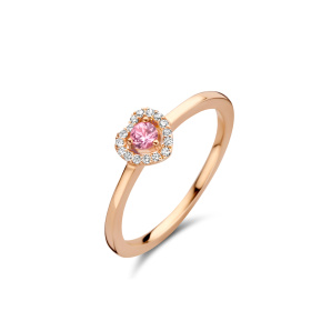 Bague One More  Salina saphir rose et Diamants Or Rose
