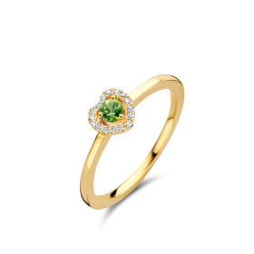 Bague One More  Salina saphir vert et Diamants Or Jaune