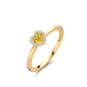 Bague One More  Salina saphir jaune et Diamants Or Jaune
