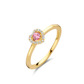 Bague One More  Salina saphir rose et Diamants Or Jaune