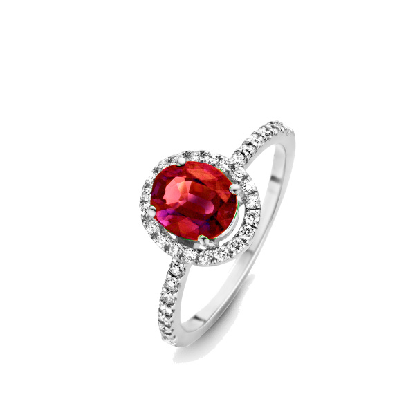 Bague One More  Salina rubis et Diamants Or Blanc