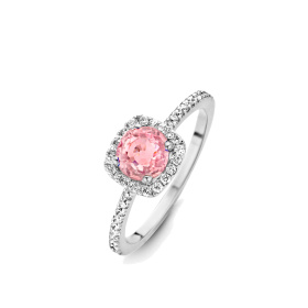 Bague One More  Salina saphir rose et Diamants Or Blanc