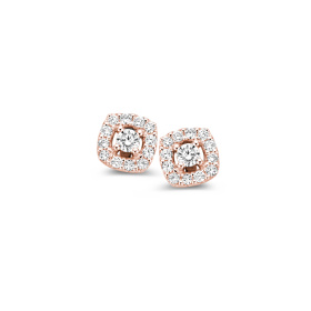 Boucles d'oreilles One More  Salina Diamants Or Rose