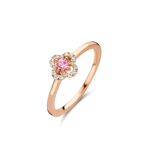 Bague One More  Salina saphir rose et Diamants Or Rose