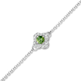 Bracelet One More  Salina saphir vert et Diamants Or Blanc