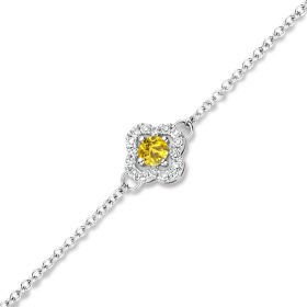 Bracelet One More  Salina saphir jaune et Diamants Or Blanc