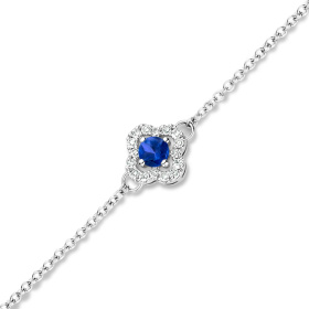 Bracelet One More  Salina saphir blue et Diamants Or Blanc