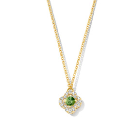 Collier One More  Salina saphir vert et Diamants Or Jaune