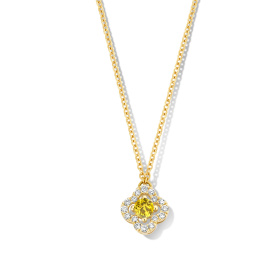Collier One More  Salina saphir jaune et Diamants Or Jaune