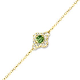 Bracelet One More  Salina saphir vert et Diamants Or Jaune