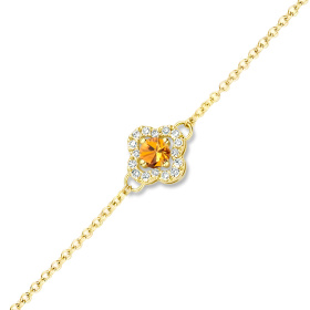 Bracelet One More  Salina saphir orange et Diamants Or Jaune
