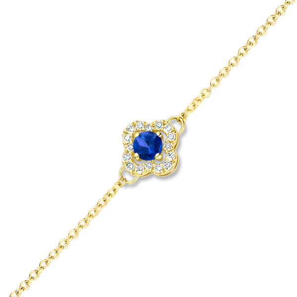 Bracelet One More  Salina saphir bleu et Diamants Or Jaune