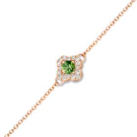 Bracelet One More  Salina saphir vert et Diamants Or Rose