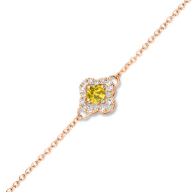 Bracelet One More  Salina saphir jaune et Diamants Or Rose