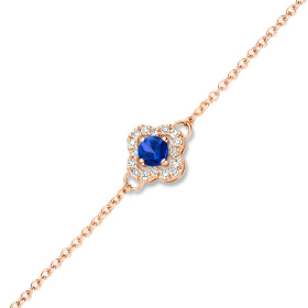 Bracelet One More  Salina saphir bleu et Diamants Or Rose