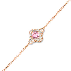 Bracelet One More  Salina saphir rose et Diamants Or Rose