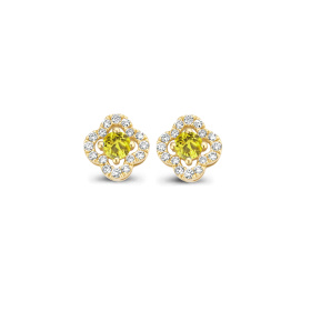 Boucles d'oreilles One More  Salina saphir jaune et Diamants Or Jaune