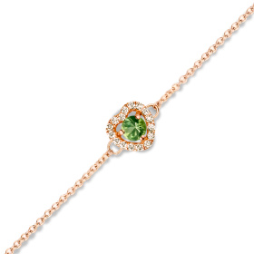 Bracelet One More  Salina saphir vert et Diamants Or Rose