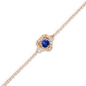 Bracelet One More  Salina saphir bleu et Diamants Or Rose